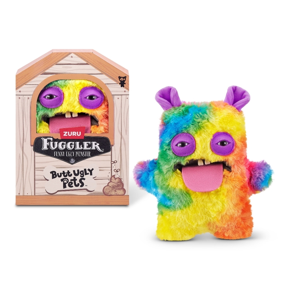 Fuggler Butt Ugly Pets Cheeky Chonky Guinea Pig Rainbow Funny Monsters 9" Plush